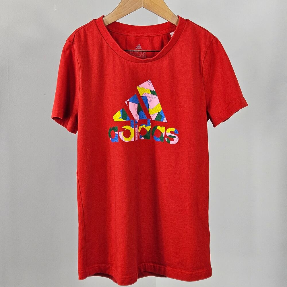 Adidas x Legos Red Short Sleeve T-Shirt Tee | Kid's 13‎ | MINOR FLAWS